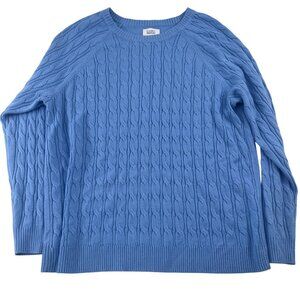 Croft & Barrow XL Blue Cable Knit‎ Sweater Acrylic Lightweight